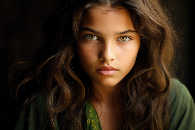 Portrait of a beautiful young Nepal girl