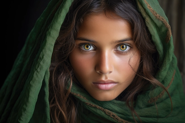 Portrait of a beautiful young Nepal girl