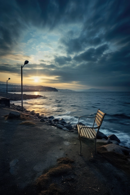 Beautiful sunset on the beach