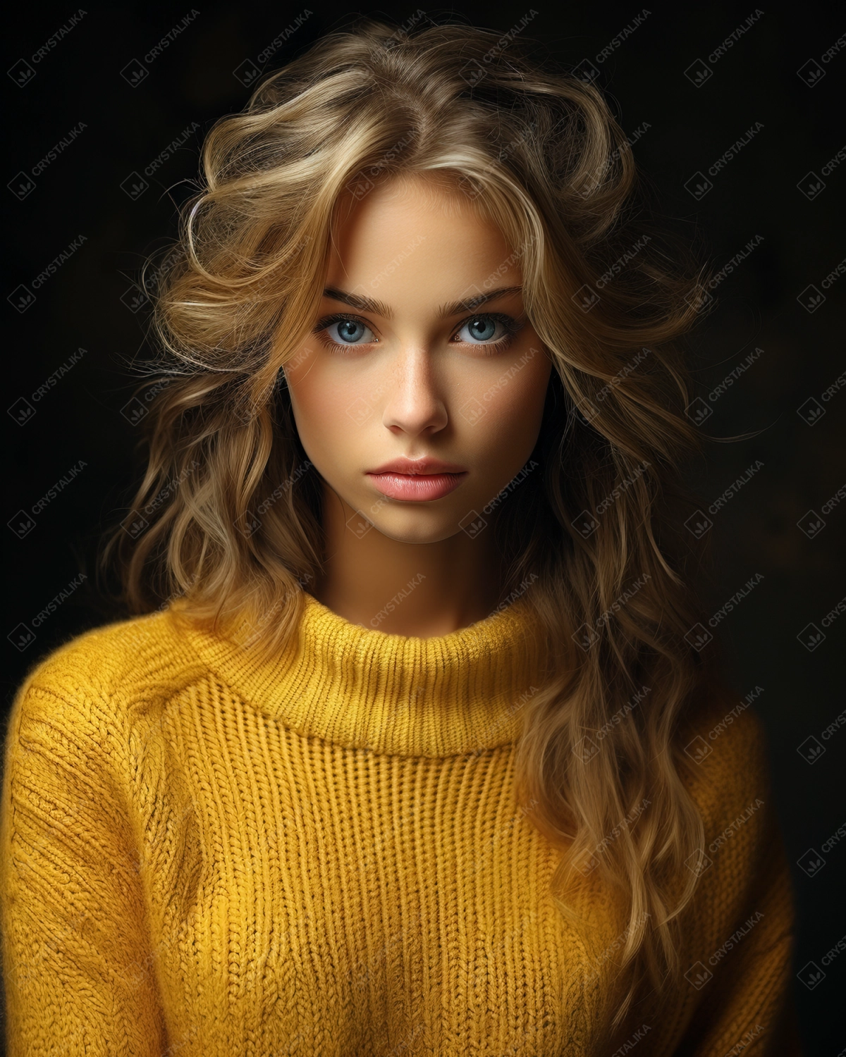 woman in yellow sweater