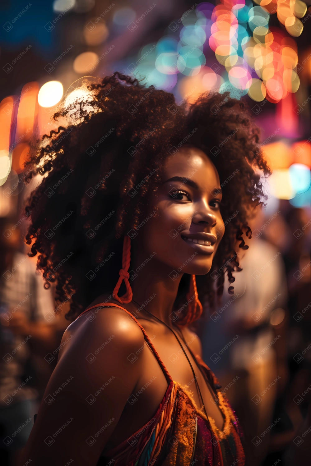 Beautiful black goddess of Rio de Janeiro carnival