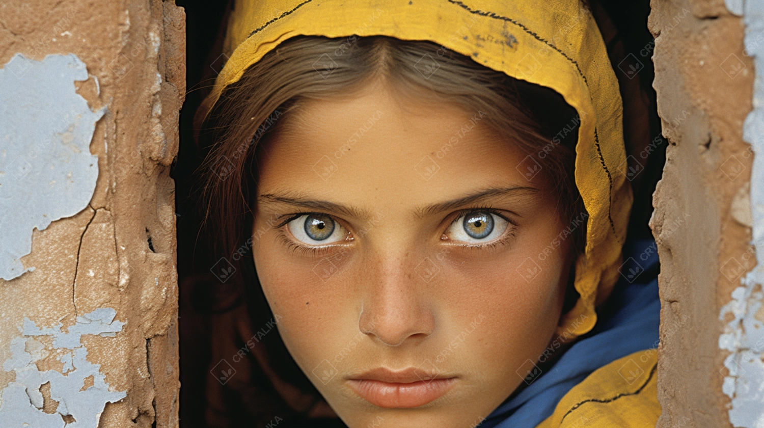 Tradition and cultural diversity in a portrait of a woman in yellow