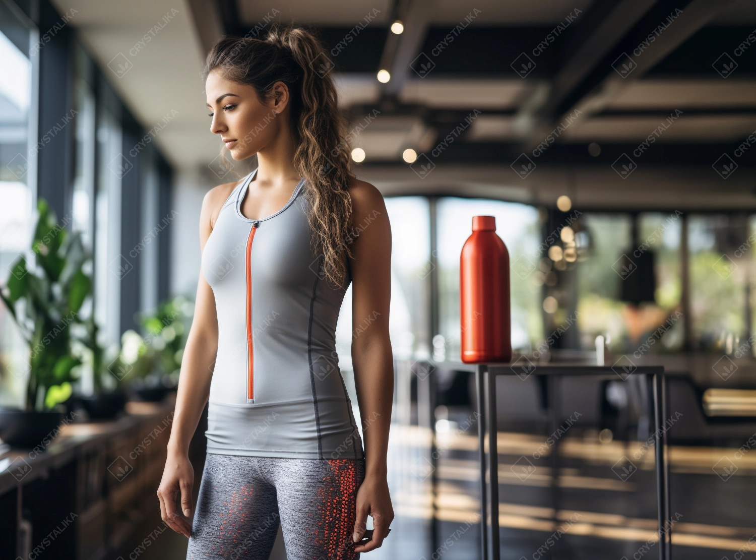 Young woman wearing sportswear ready for workout - Fitness, people and healthy lifestyle