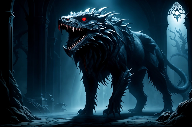 Depiction of a Werewolf or Hellhound