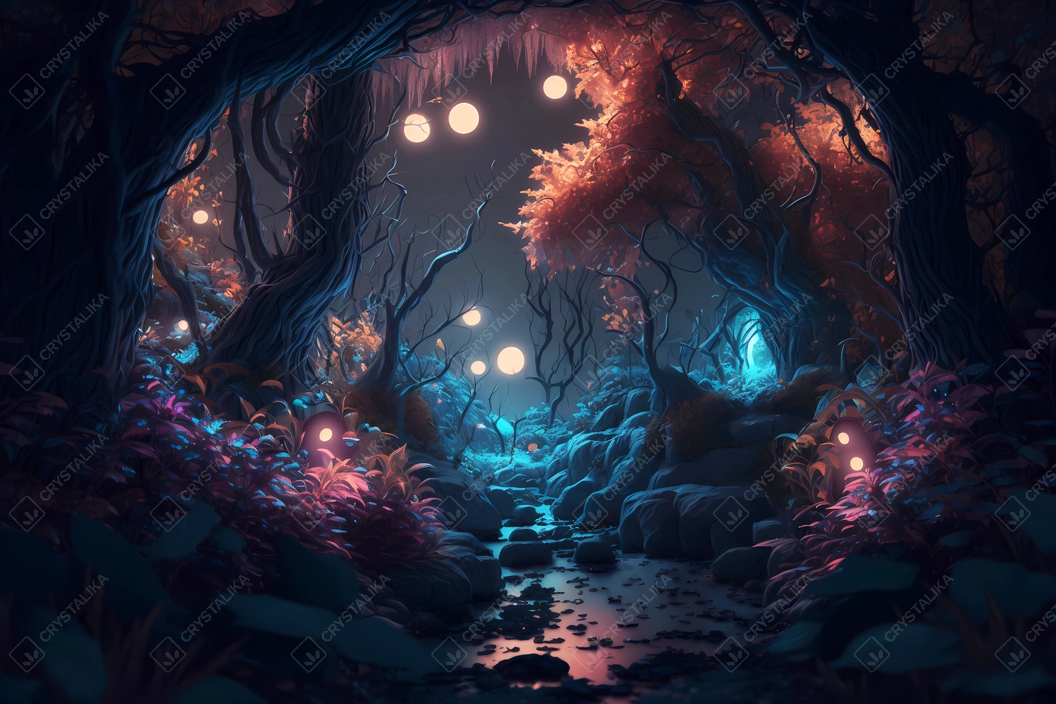 Beautiful fantasy forest