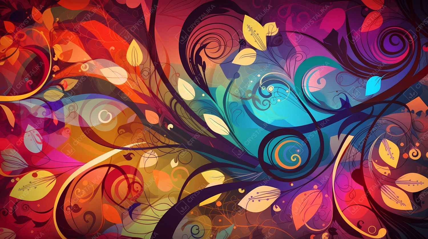 Beautiful colorful floral wallpaper