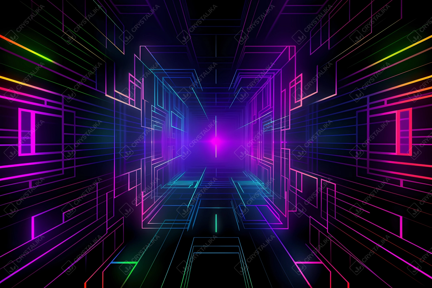 Amazing technical neon wallpaper