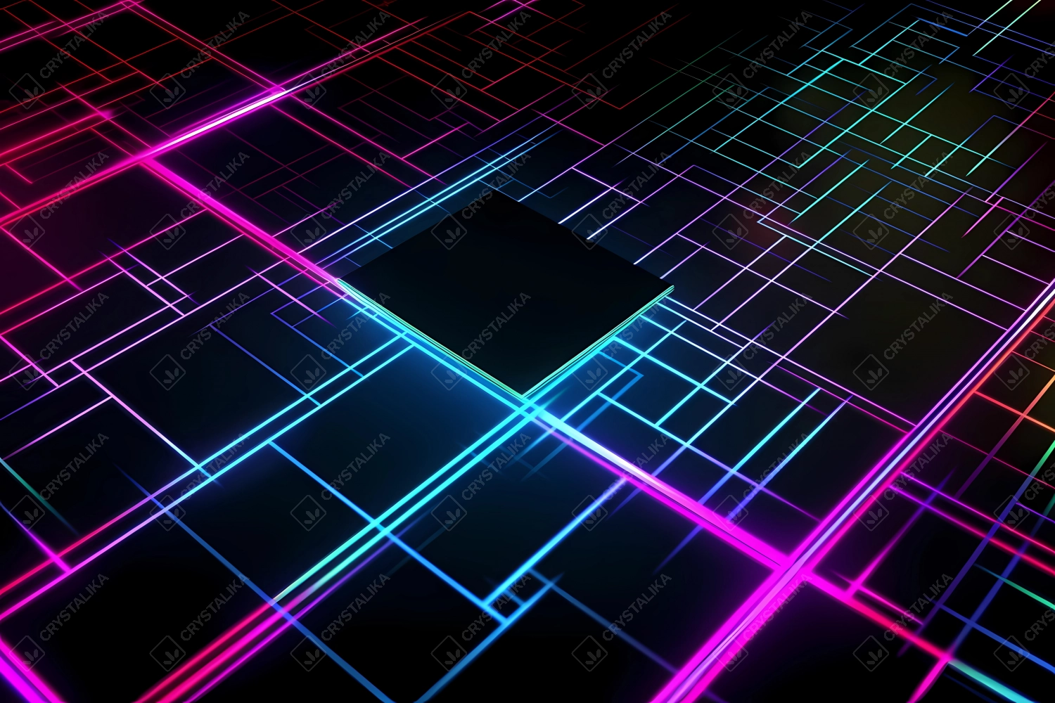 Amazing technical neon wallpaper