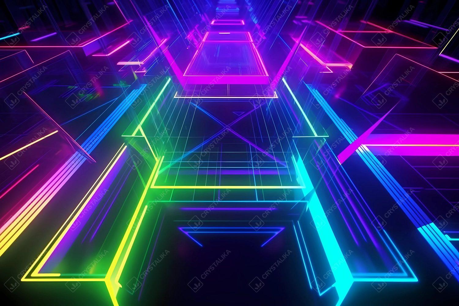 Amazing technical neon wallpaper