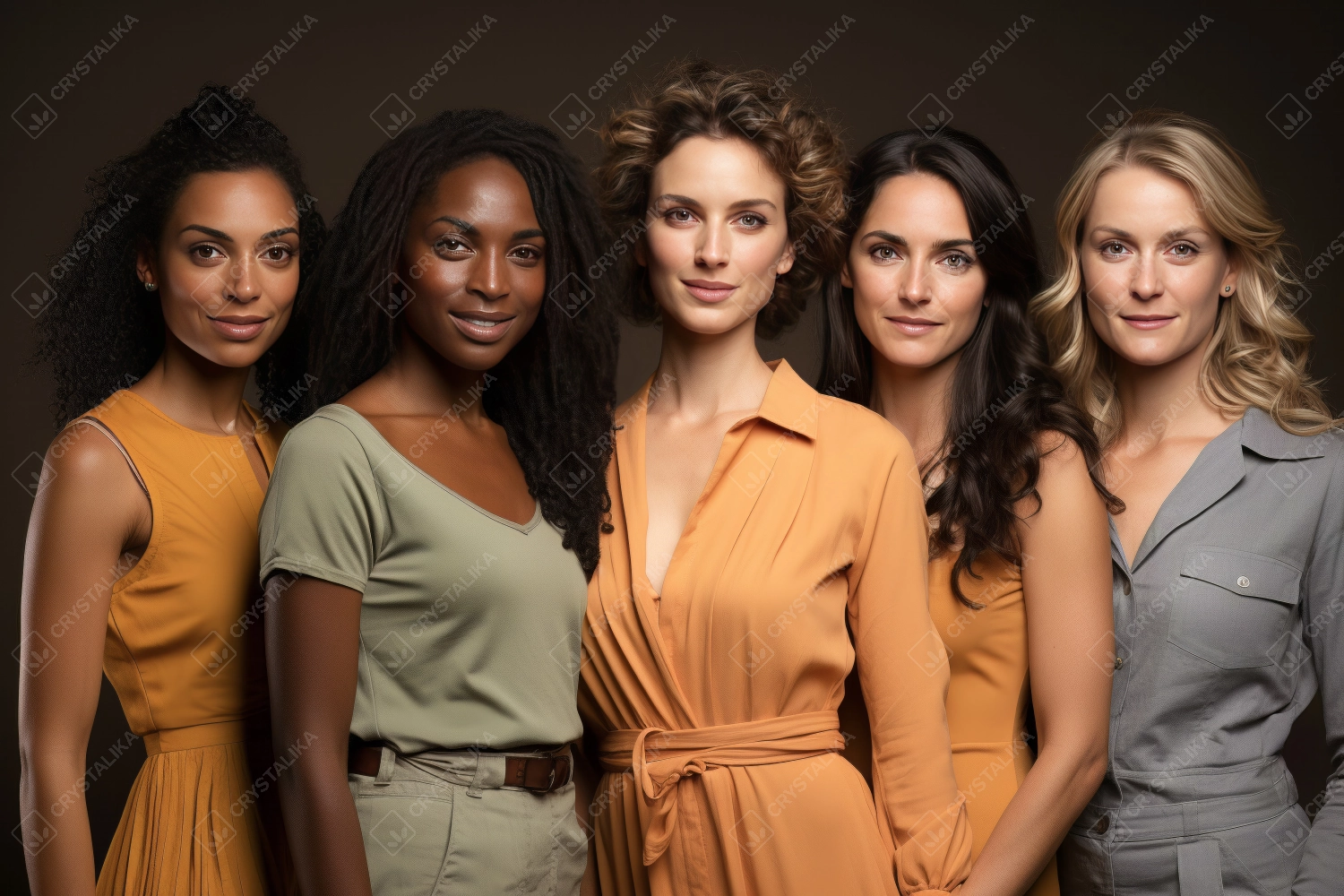 Portrait of multiracial and multiethnic women. Diversity and tolerance concept.