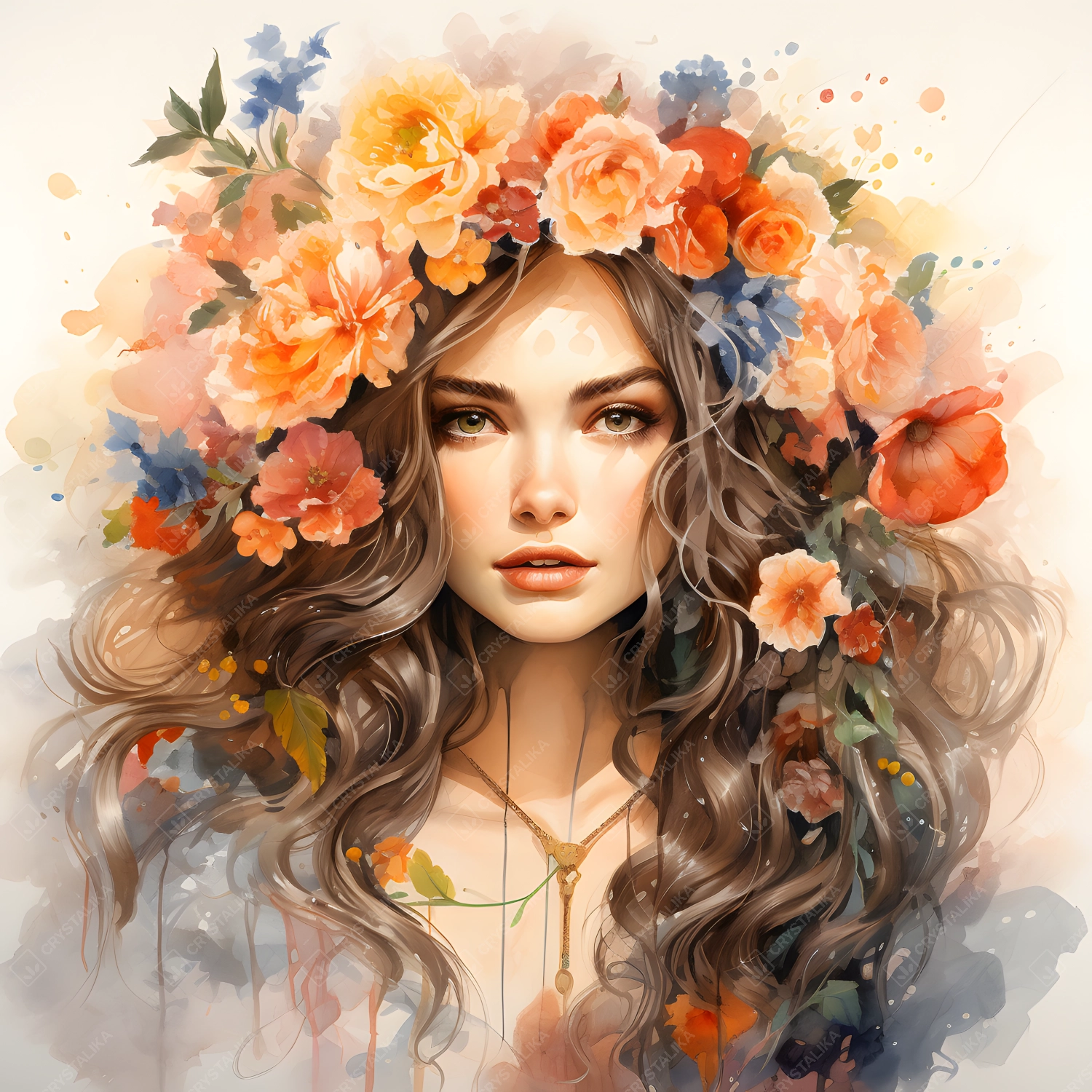 Floral Crowned Beauty of Roses and Radiance