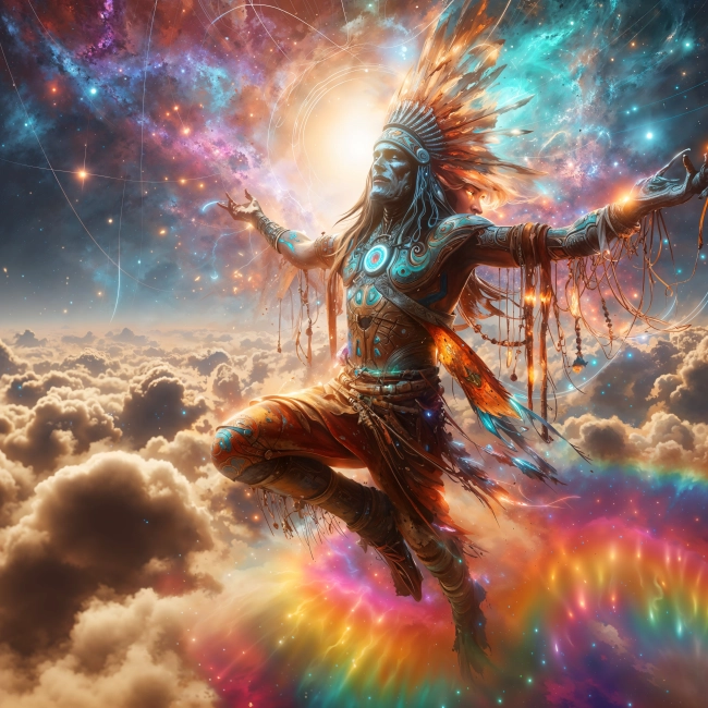 Shaman flying in the sky 3