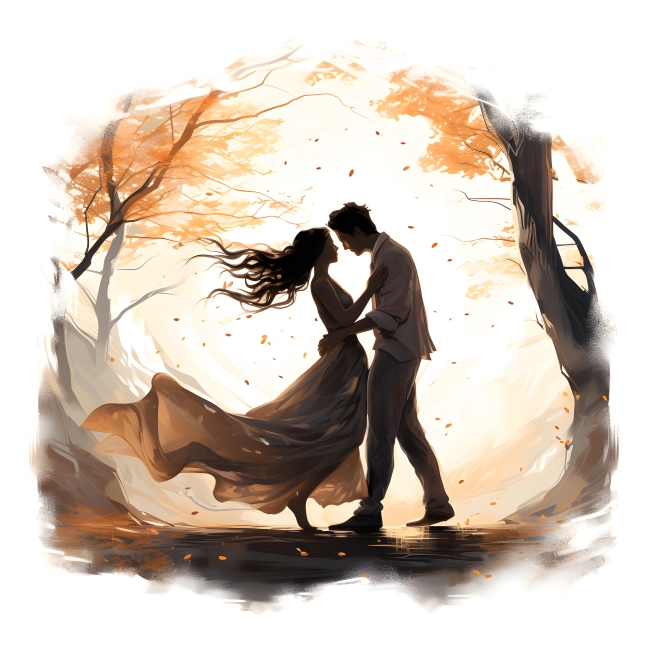 Dance of Romance in Autumn's Embrace