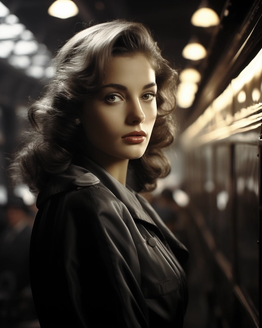 Woman on a station platform