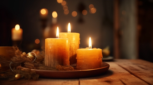 Intimate Glow of Candlelight
