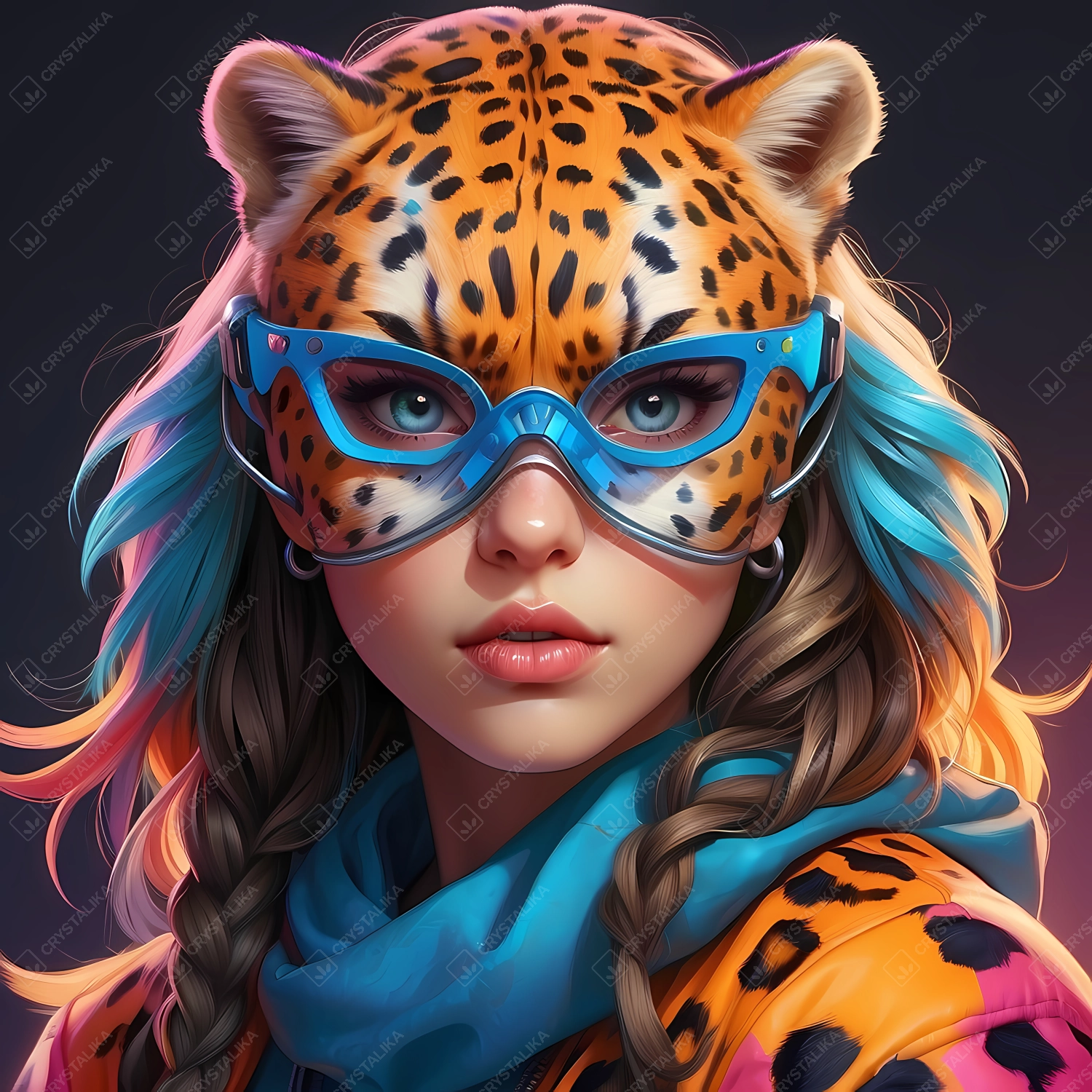 Leopard Lady in Glasses