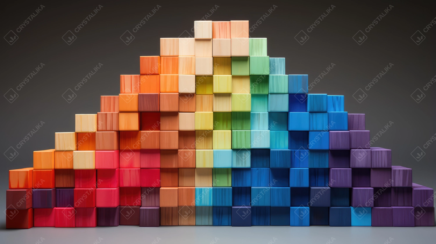 A Spectrum of Expanding Multi Colored Wooden Blocks