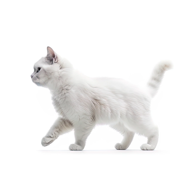 cat on isolated white background