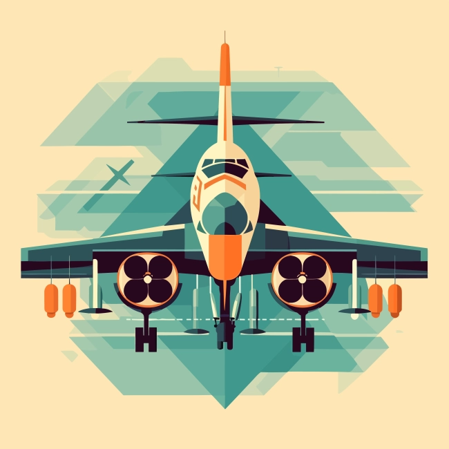 Vector art illustration of airplanes, high resolution, colorful, easy combined