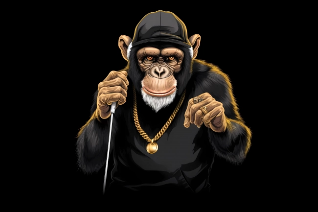 Chimpanzee gangsta rapping