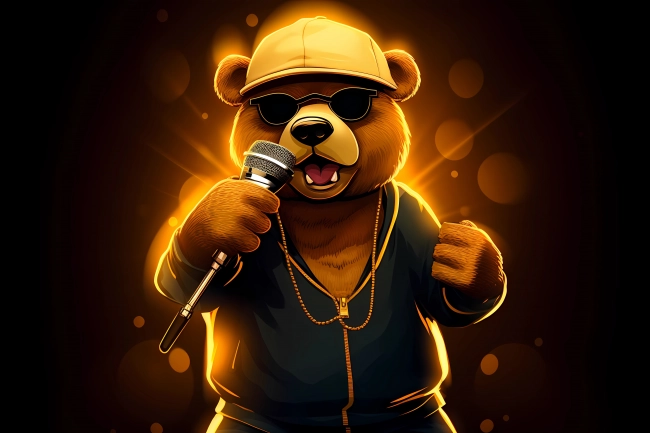 Bear gangsta rapping