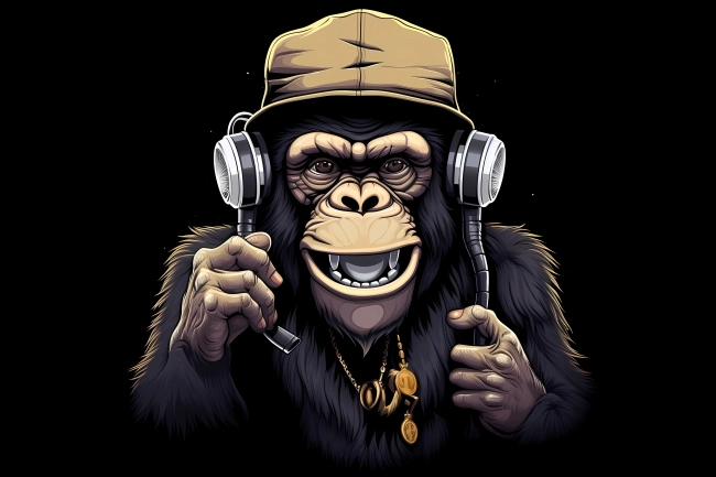 Chimpanzee gangsta rapping