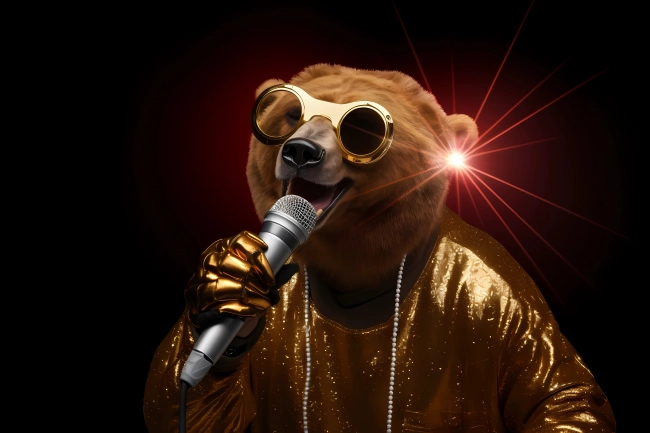 Bear golden voice singer