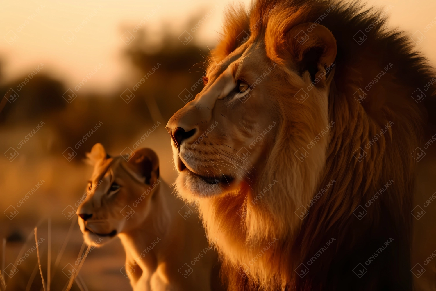 Lion family - father and son