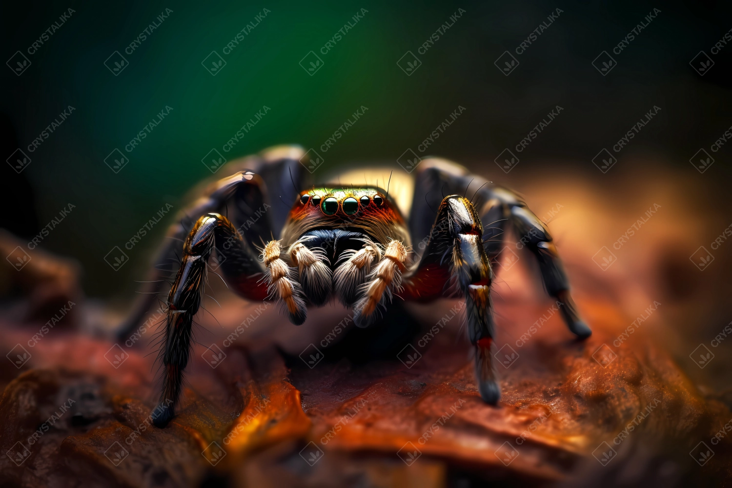 Macrophotography of a big spider