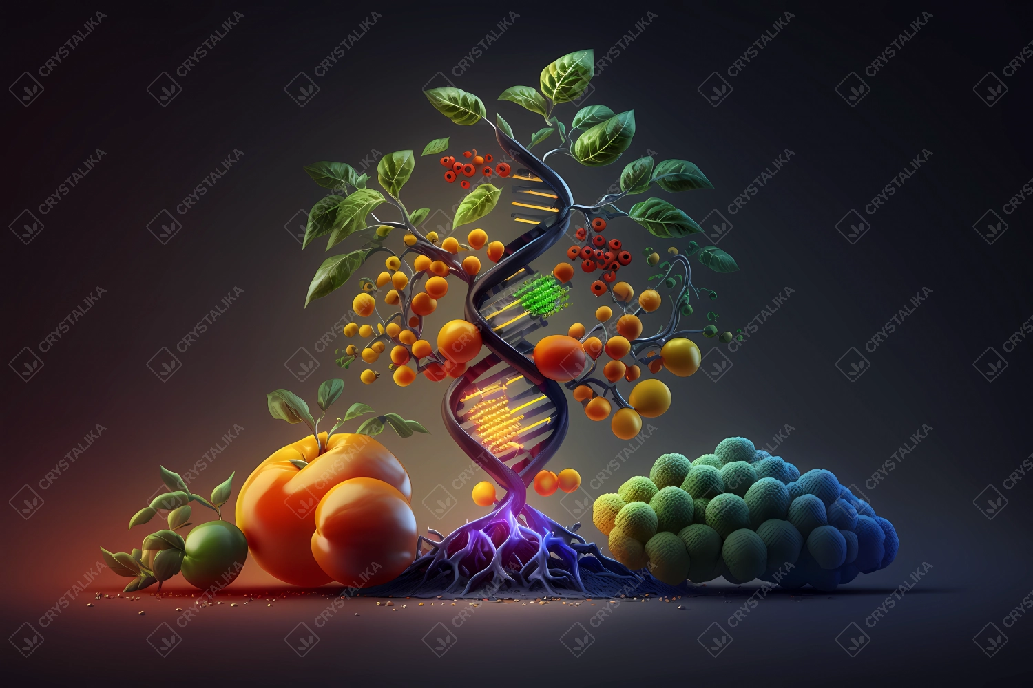 Abstract concept of genetic engineering