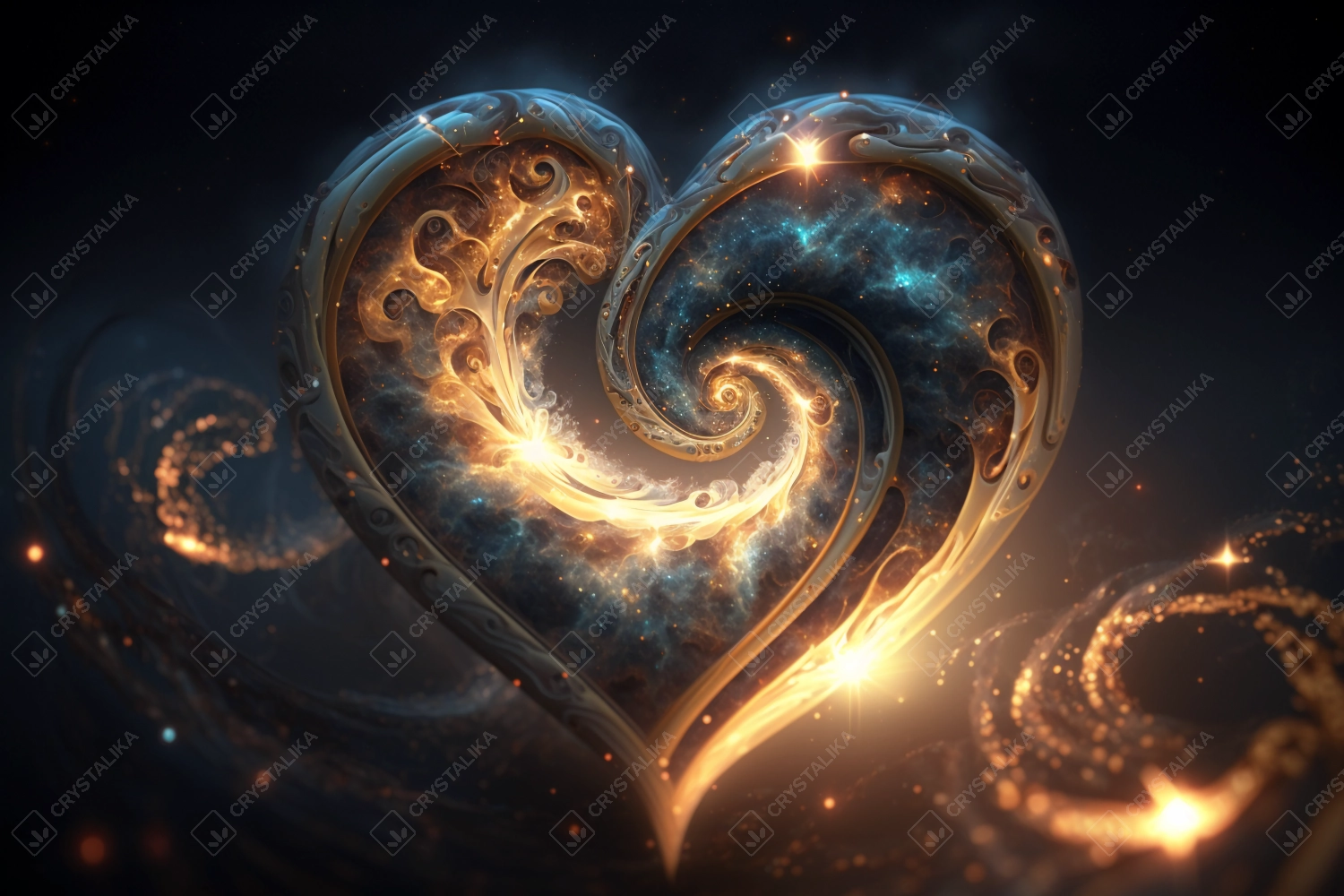 Beautiful fantasy abstract concept of a heart