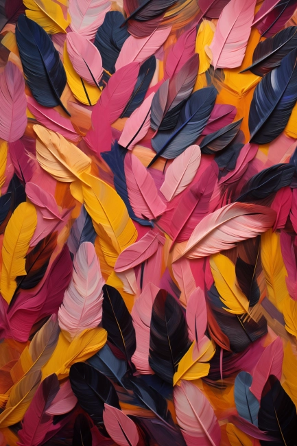 A feathers-like painting wallpaper
