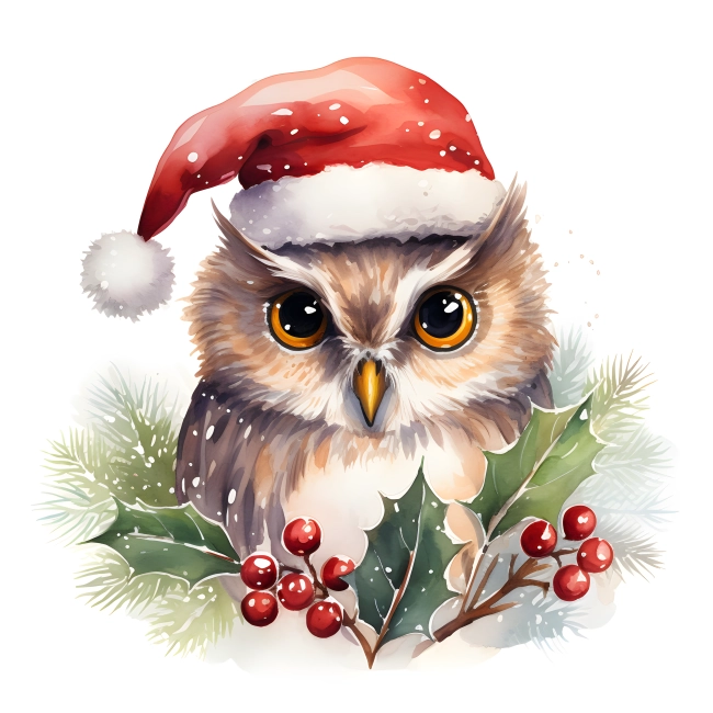 Christmas Fierce Owl Eyes