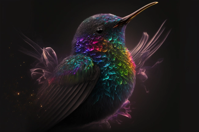 Unique hummingbird symbolize the endless beauty of nature
