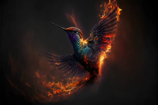 Unique hummingbird symbolize the endless beauty of nature