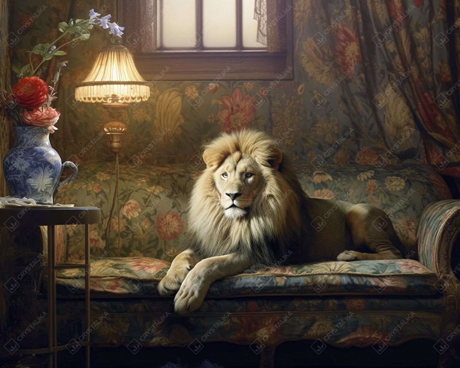 Lion on the sofa