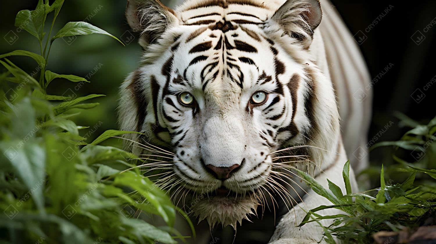 White tiger close up