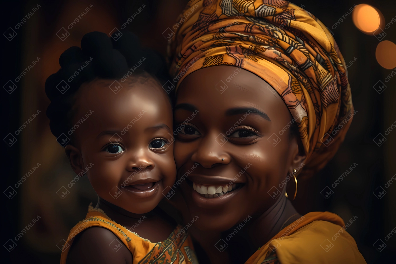 African mom and her child