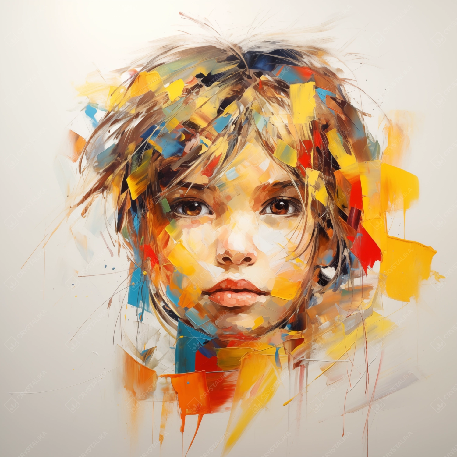 Colorful Abstract Portrait of a Child