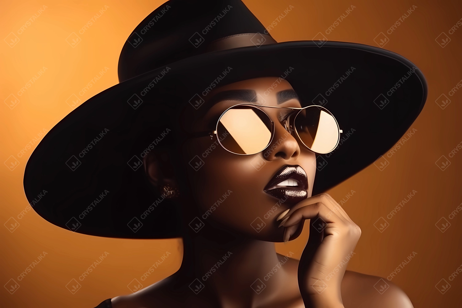 Fashion portrait of a confident modern young black woman