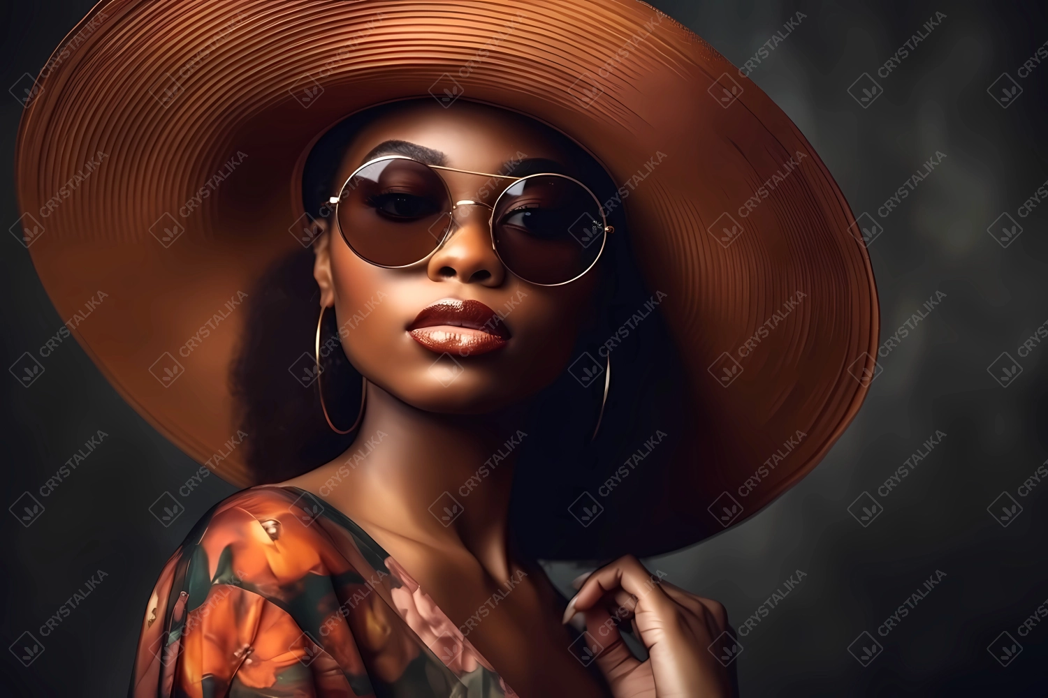 Fashion portrait of a confident modern young black woman